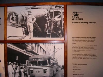 Photo of Hawaii's Military History located in the museum image. Click for full size.