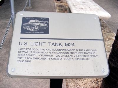 U.S. Light Tank, M24 Marker. Click for full size. U.S. Light Tank, M24 Marker image. Click for full size.