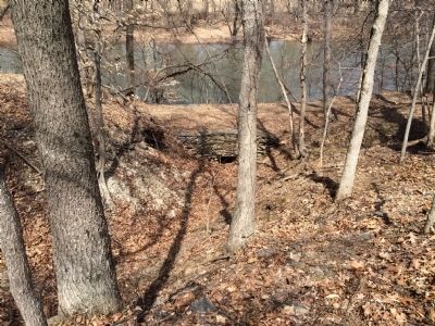 Old stone culvert on Middle Ford Ferry Loop Trail image. Click for full size.