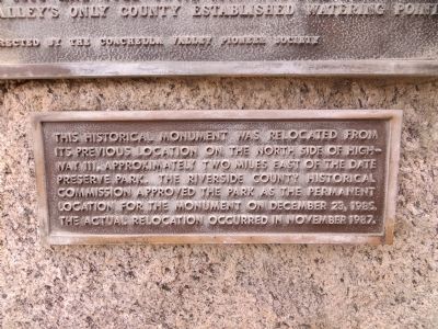 Small plaque below Indian Wells Marker image. Click for full size.