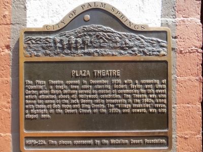 Plaza Theatre Marker. Click for full size. Plaza Theatre Marker image. Click for full size.
