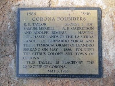 Corona Founders Marker image. Click for full size.