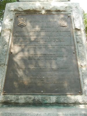 Montrals Founders and First Colonists Monument, Founding history pane; image. Click for full size.
