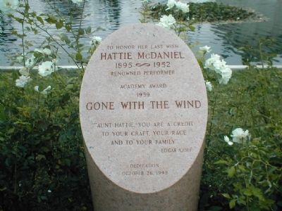 Hattie McDaniel Marker image. Click for full size.