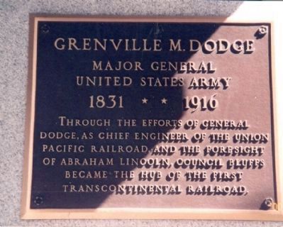 Grenville M. Dodge Marker image. Click for full size.