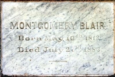Montgomery Blair<br>Born May 10th 1813<br>Died July 27th 1883 image. Click for full size.