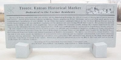 Treece, Kansas Historical Marker Marker image. Click for full size.