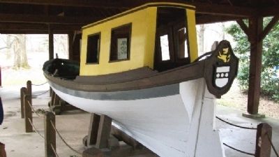 William Penn's Barge (reproduction) at Boat House. Click for full size. William Penn's Barge (reproduction) at Boat House image. Click for full size.