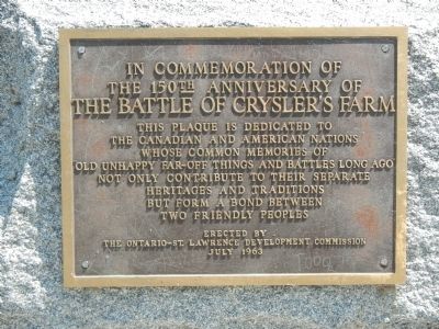 Battle of Cryslers Farm Monument image. Click for full size.
