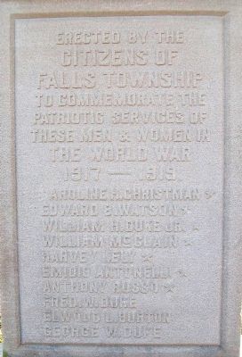 Falls Township World War Memorial Dedication image. Click for full size.