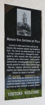 Mission San Antonio de Pala Marker image. Click for full size.