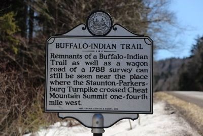 Buffalo-Indian Trail Side of Marker image. Click for full size.