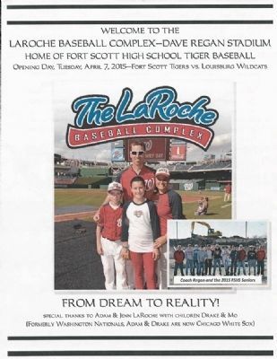 Dave Regan Stadium Opening Day Program Cover image. Click for full size.