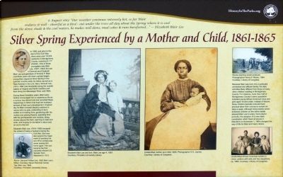 Silver Spring Experienced by a Mother and Child, 1861-1865 Marker image. Click for full size.