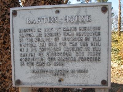Barton House Marker image. Click for full size.