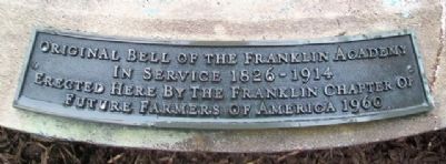 Original Bell of the Franklin Academy Marker image. Click for full size.