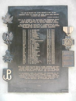 Canadian Airmen Lost Over Poland Marker image. Click for full size.