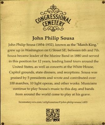 John Philip Sousa Marker image. Click for full size.