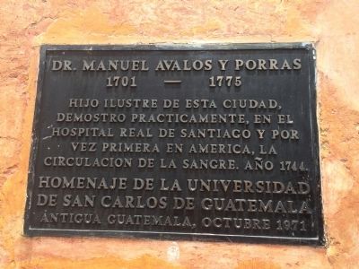 Dr. Manuel Avalos y Porras Marker image. Click for full size.