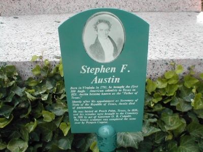 Stephen F. Austin Marker. Click for full size. Stephen F. Austin Marker image. Click for full size.