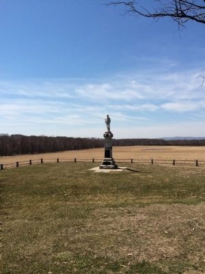 View of the 14th New Jersey Infantry Regiment monument from the Commemoration Marker image. Click for full size.