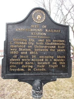 Site of Underground Railway Station Marker image. Click for full size.