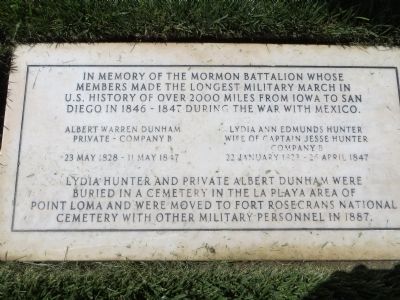 In Memory of the Mormon Battalion Marker. Click for full size. In Memory of the Mormon Battalion Marker image. Click for full size.