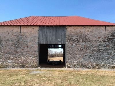 Old stone barn on the Best Farm image. Click for full size.