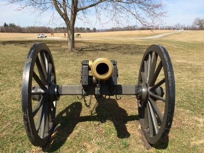 Confederate artillery near the main house on the Best Farm image. Click for full size.