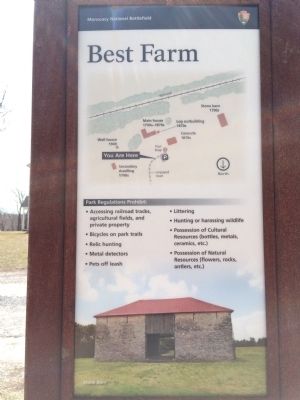 Nearby marker and map of the Best Farm image. Click for full size.