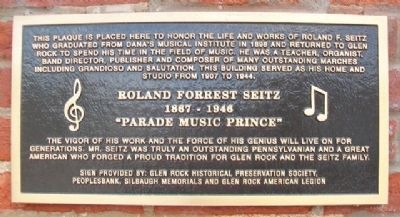 Roland Forrest Seitz Marker image. Click for full size.
