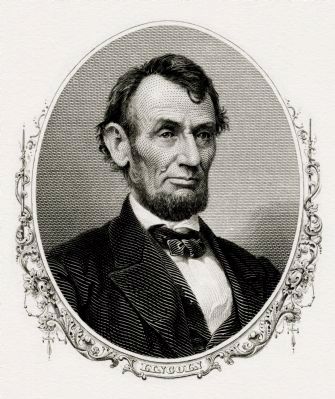 President Abraham Lincoln (1861–65) image. Click for full size.