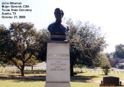 John A. Wharton Grave Marker. Click for full size. John A. Wharton Grave Marker image. Click for full size.