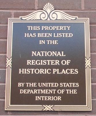 The First National Bank NRHP Marker image. Click for full size.