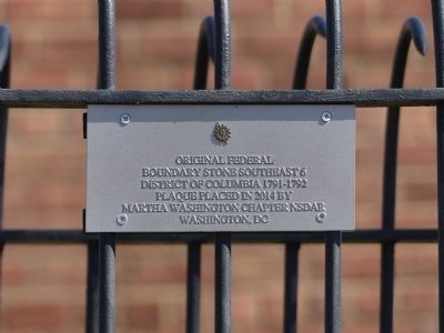 Original Federal Boundary Stone Southeast 6 Marker. Click for full size. Original Federal Boundary Stone Southeast 6 Marker image. Click for full size.