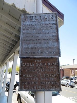 Julian / The Eagle Gold Mine Marker. Click for full size. Julian / The Eagle Gold Mine Marker image. Click for full size.
