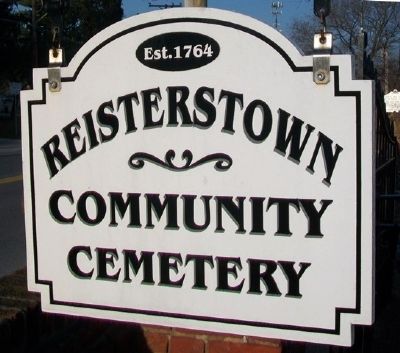 Reisterstown Community Cemetery Sign image. Click for full size.