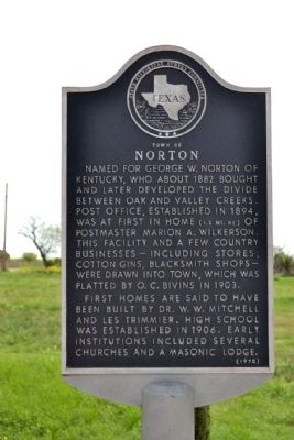Town of Norton Marker. Click for full size. Town of Norton Marker image. Click for full size.