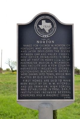 Town of Norton Marker image. Click for full size.