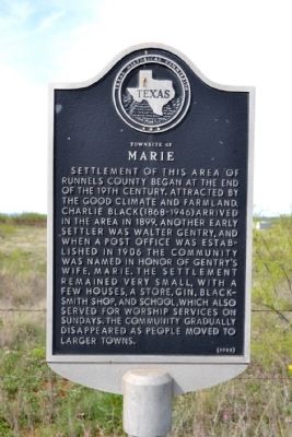 Townsite of Marie Marker image. Click for full size.
