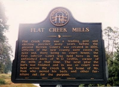 Flat Creek Mills Marker image. Click for full size.