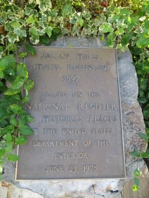 Julian Hotel Marker image. Click for full size.