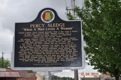 Percy Sledge Marker - Side 1. Click for full size. Percy Sledge Marker - Side 1 image. Click for full size.