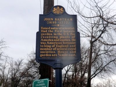John Bartram Marker image. Click for full size.