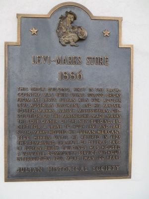 Levi~Marks Store Marker. Click for full size. Levi~Marks Store Marker image. Click for full size.