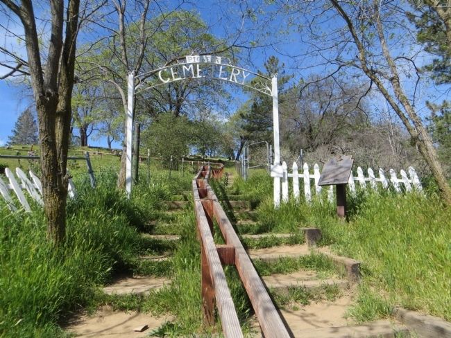 Pioneer Cemetery Marker. Click for full size. Pioneer Cemetery Marker image. Click for full size.