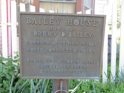 Bailey House Marker image. Click for full size.