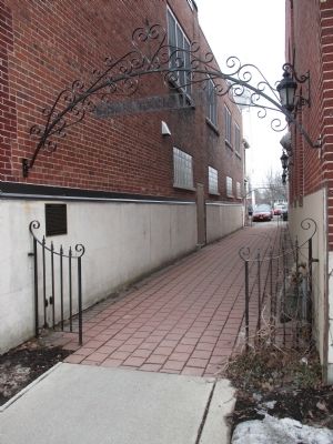 Kronenberg Alley and Marker image. Click for full size.