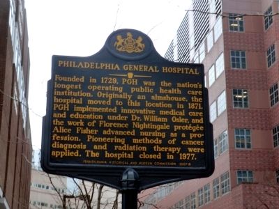 Philadelphia General Hospital Marker image. Click for full size.