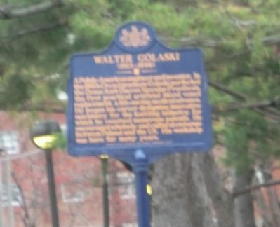 Walter Golaski Marker. Click for full size. Walter Golaski Marker image. Click for full size.